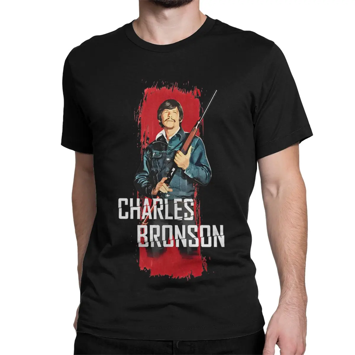 Death Wish 3 Charles Bronson T-Shirts Men Women Novelty Cotton Tee Shirt Round Neck Short Sleeve T Shirts Plus Size Tops