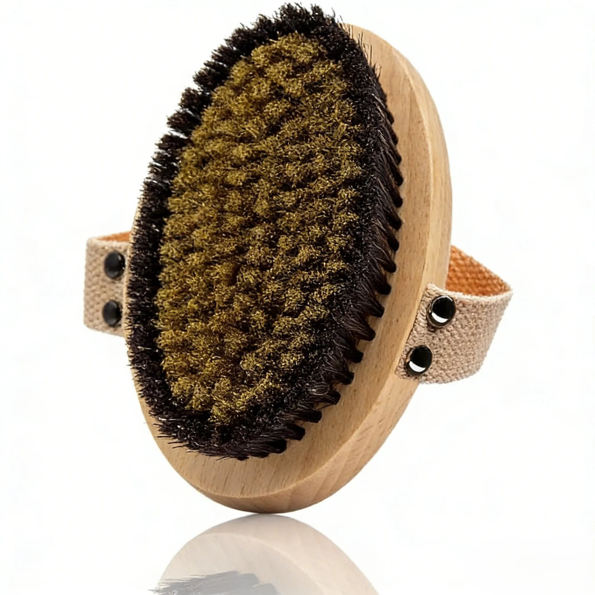 Copper body dry brush revitalize skin smooth skin relieve stress