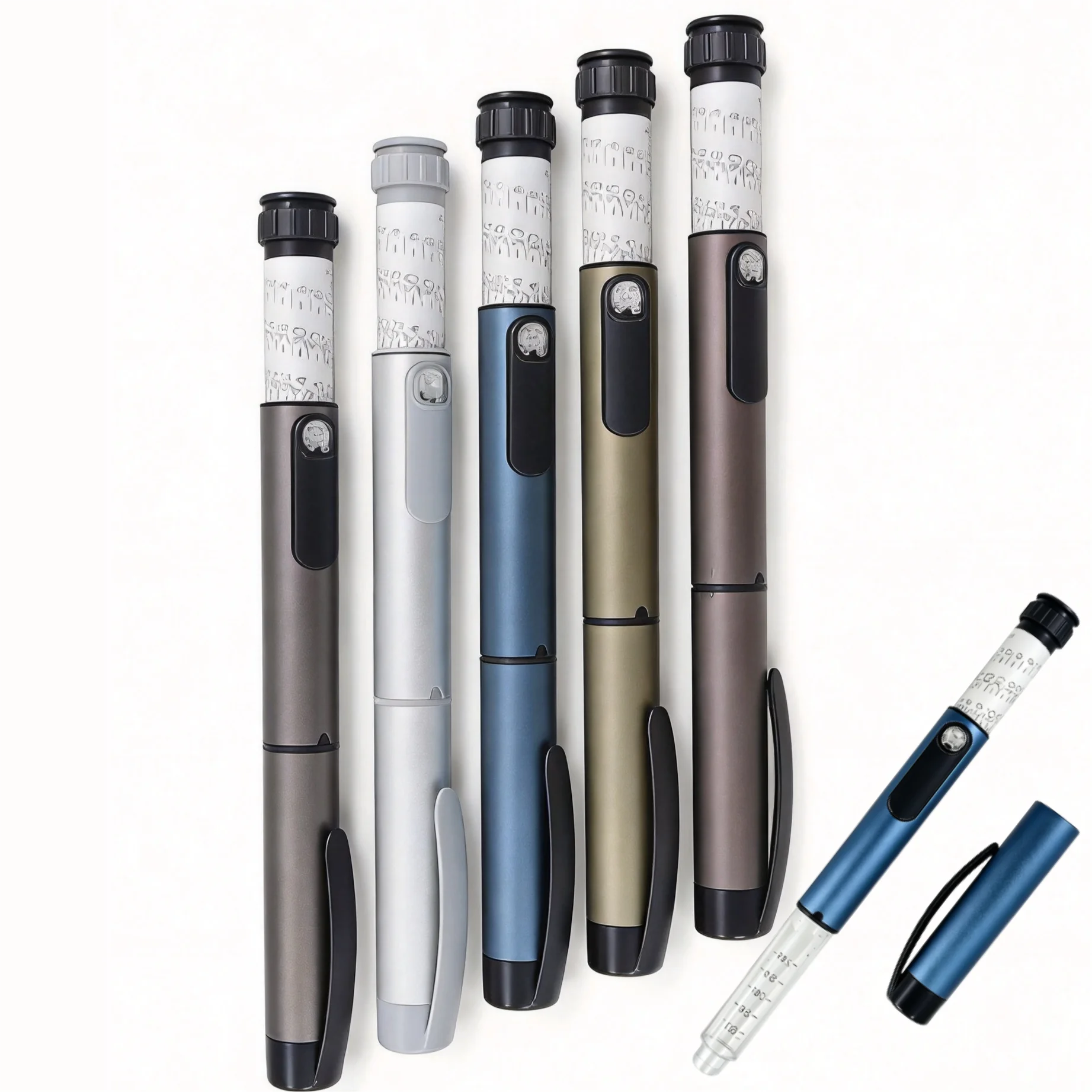 80IU V1 V2 Reusable Metal Injection Pen Adjustable Precise Dosing Injector Compatible With 3ml Cartridges For Home Insulin Use