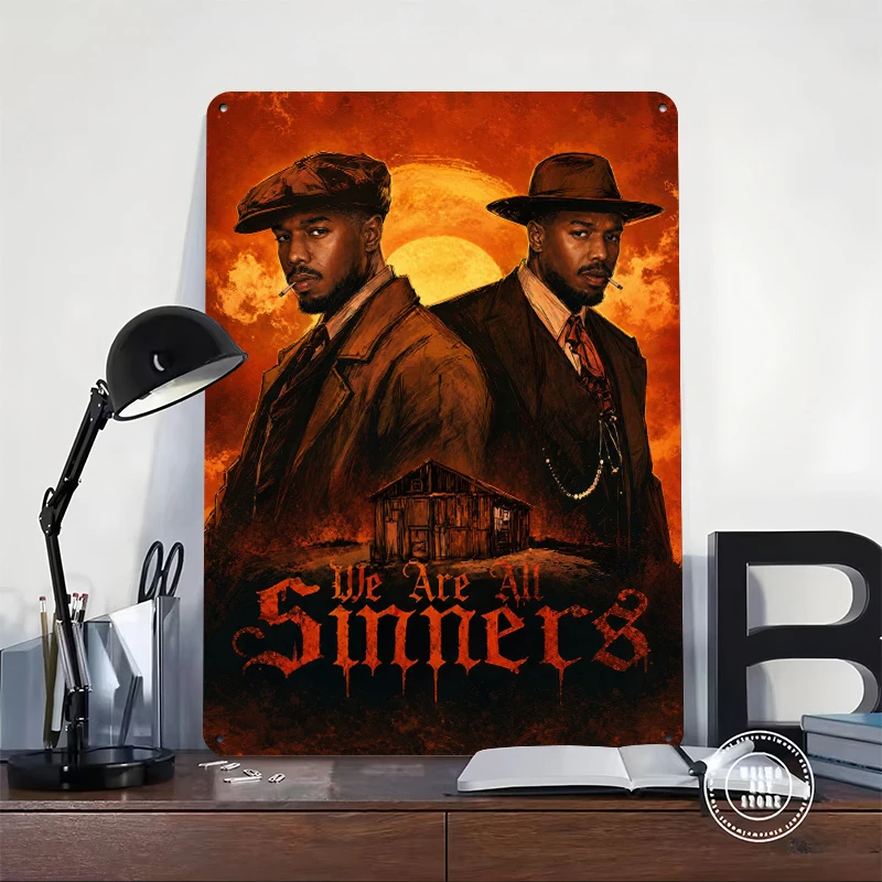 We Are All Sinners Metal Poster Customized Wall Art Retro Vintage Tinplate Signs for Room Decoration At Home Decor Items Gaming