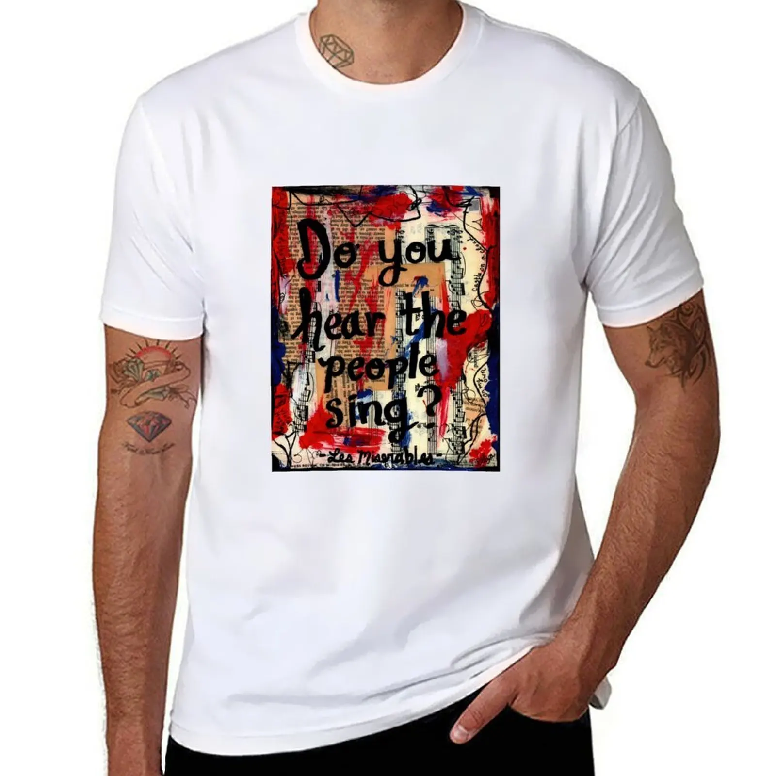 

Les Miserables broadway musical theater theatre quote lyrics painting T-Shirt Retro Graphic Print T-Shirt
