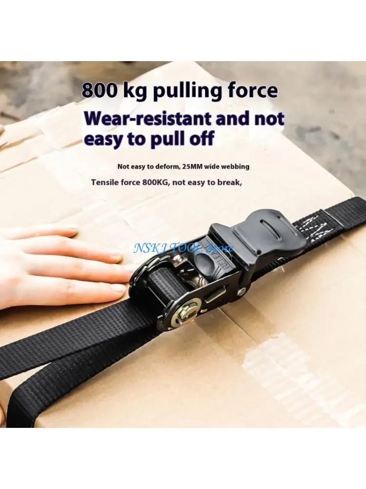 

L8RC Strong Adjustable Cargo Tie Down Straps Ratchet System for Secure Load Transport