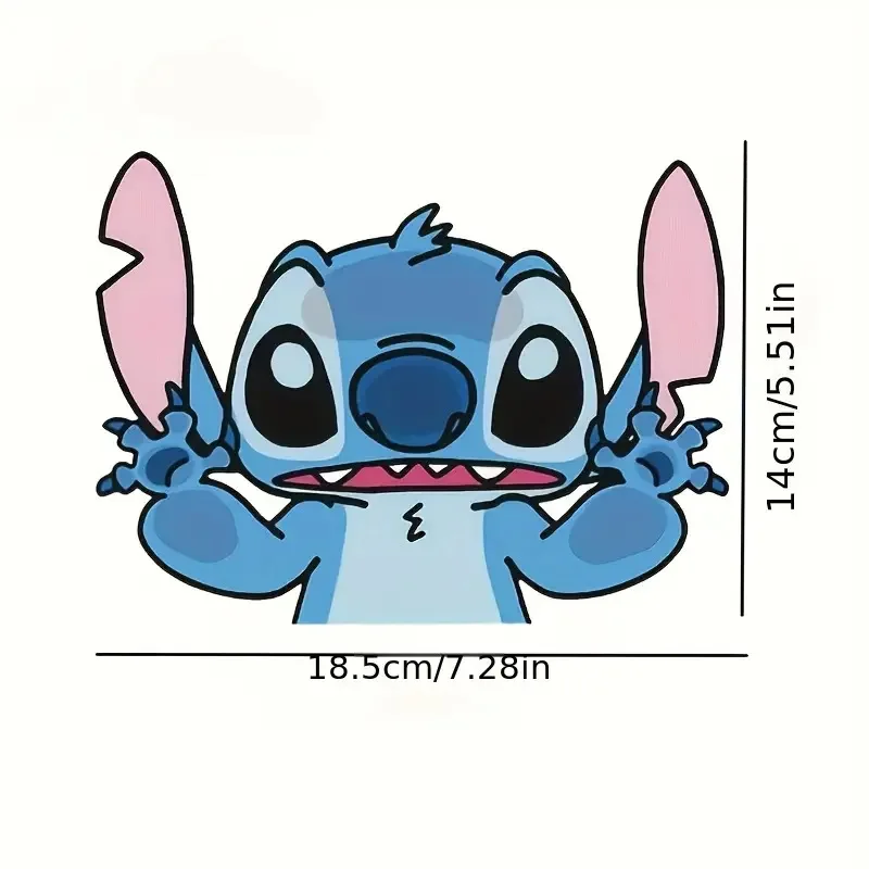 Lilo & Stitch Cartoon Adesivi per auto Applique Finestra automatica Specchietto retrovisore Decalcomanie Parabrezza posteriore Anime Figure Decorazioni per auto Regali