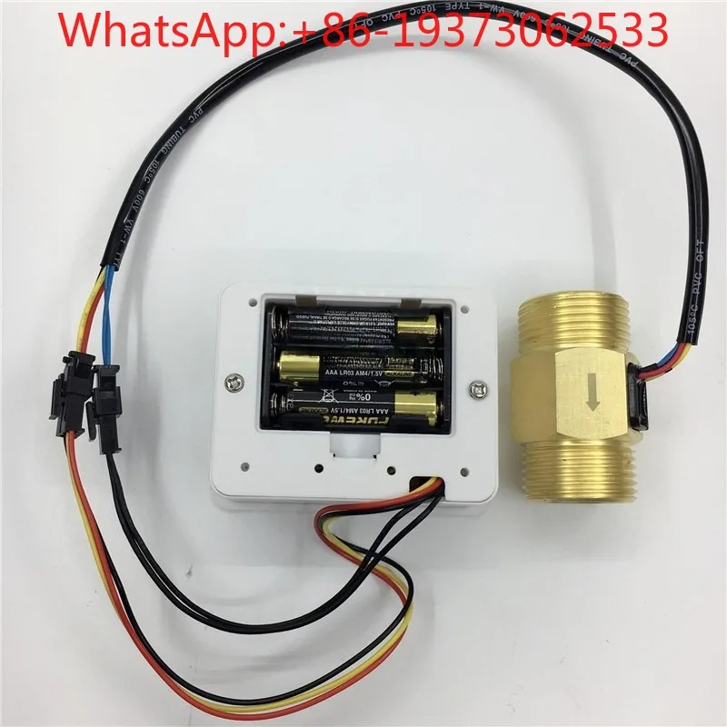 Intelligent Electronic Digital Flowmeter Display Meter, Integrating Temperature, Flow Rate with 1-inch Water Flow Sensor