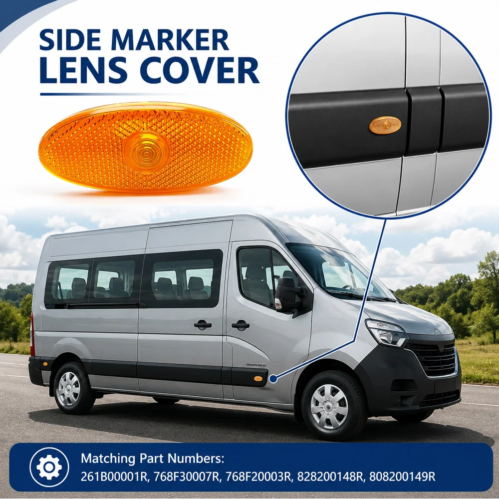 For Nissan NV400 Renault Master Opel Movano Vauxhall Movano Side Marker Light Lamp Cover without Bulb 261B00001R 768F30007R