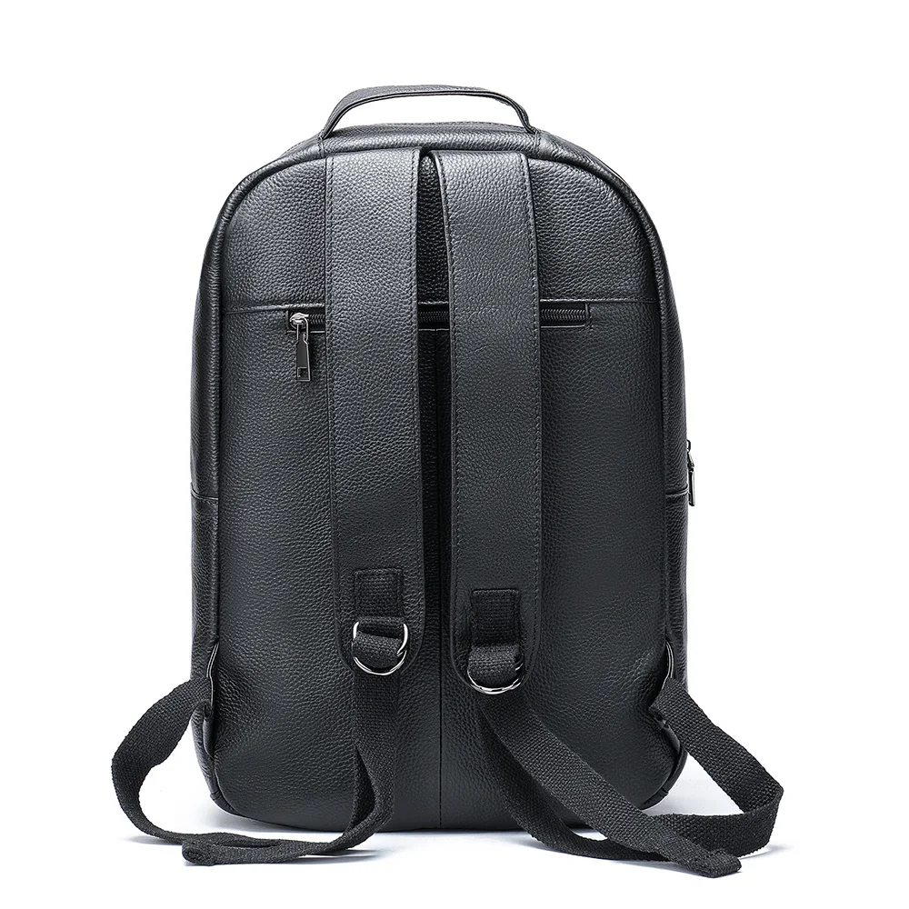 Genuine Leather Men's Backpack Fashion Bagpack 15.6 Inch Laptop Bag Schoolbag Teenagers Office Daypack Handbags Rucksack