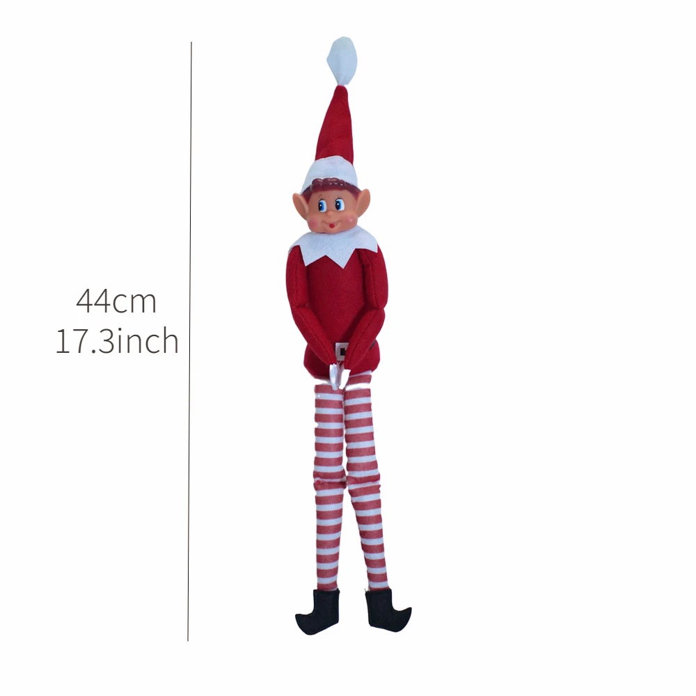 Red Christmas Elf Doll Ornament 2024 Gifts Table Christmas Tree Decorations for Home Navidad 2024