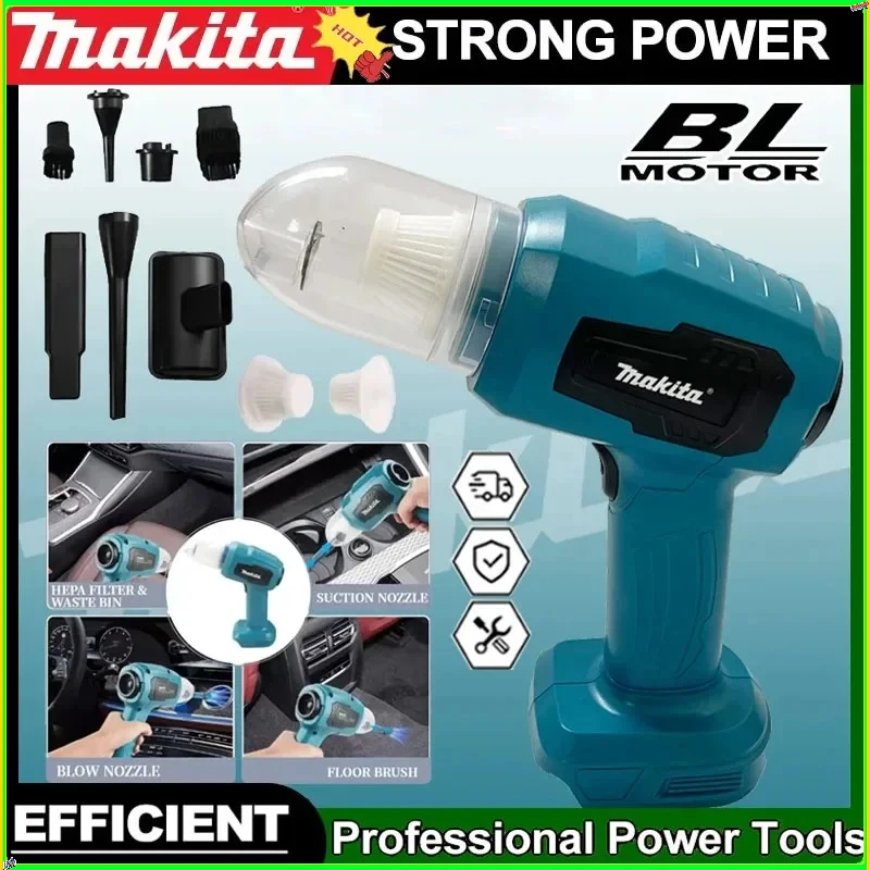 

Makita Mini Car Vacuum Cleaner Multifunction Handheld Rechargeable Power Tools Dust Collect Tool For Makita Battery