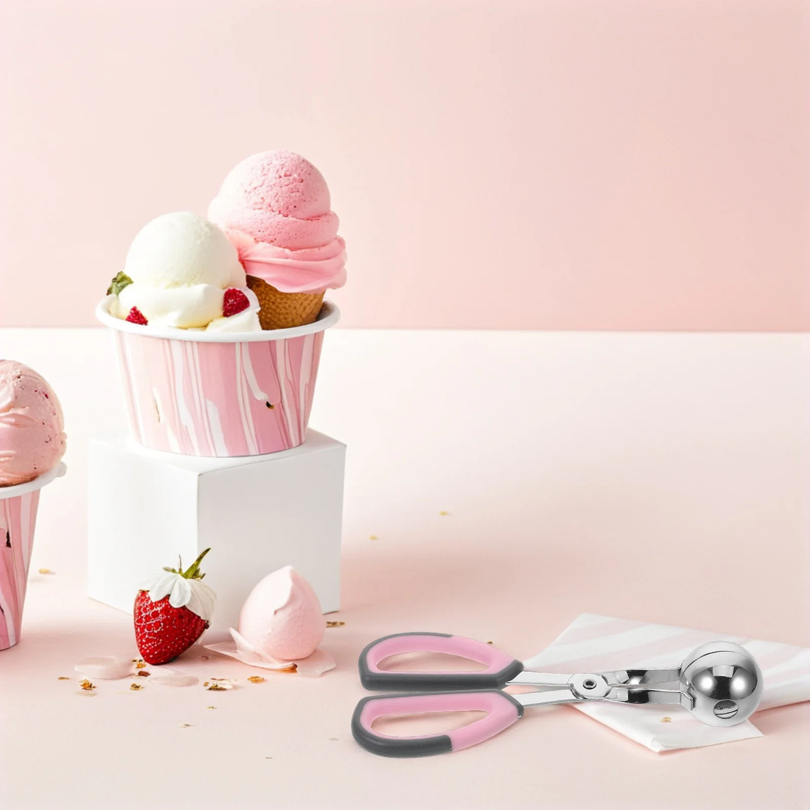 

Stainless Steel Meatball Maker Tool Compact Design Non-Slip Handle for Frying Steaming Easy Clean Kitchen Meatball Shaper Small