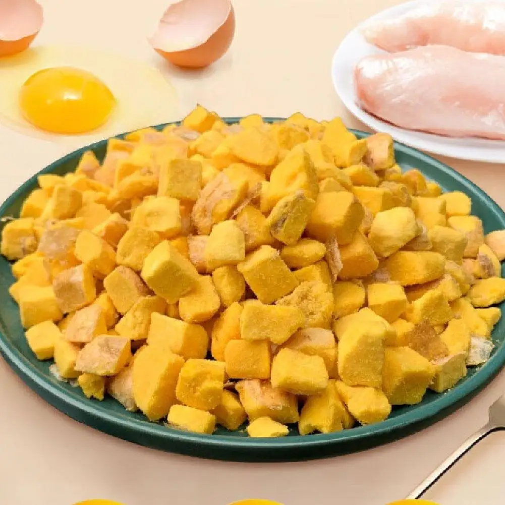 Nuevo 40-120g gránulos de yema de huevo liofilizados embellecer suavizar el cabello liofilizado gato para mascotas comida saludable aperitivos gato seguro