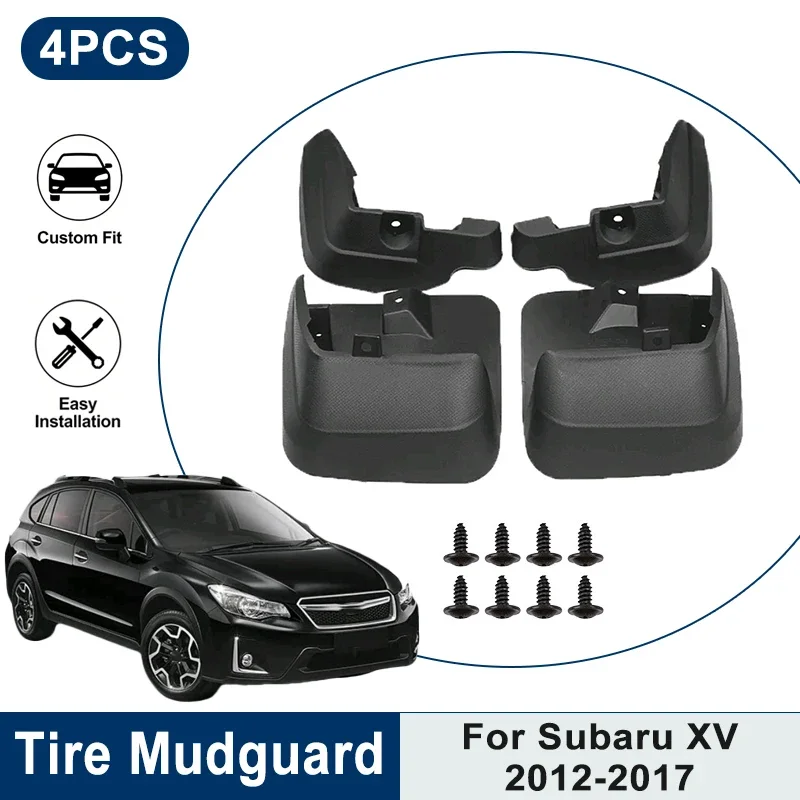 

4PCS Car Mud Flaps For Subaru XV 2012-2017 Waterproof Anti-Splash Mudguards Fender Trim Auto Exterior Accessories 2013 2014 2015
