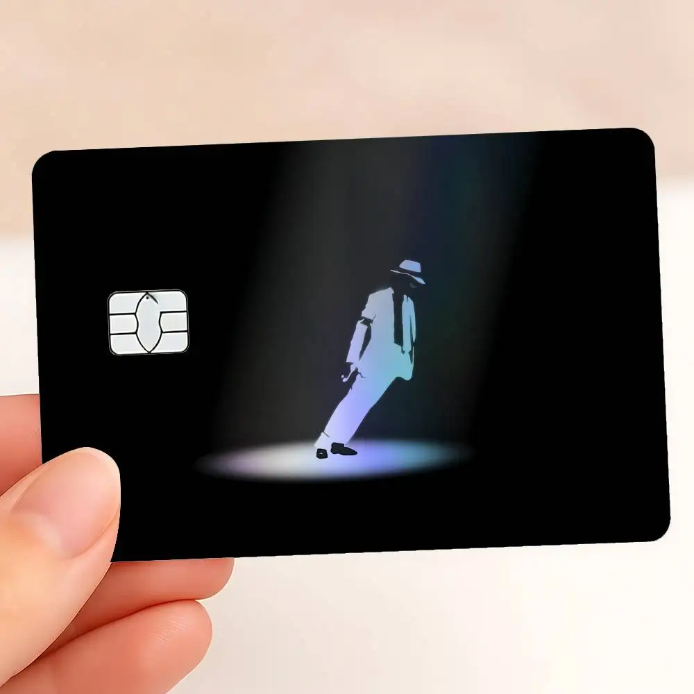 Retro M-Michael J-Jackson Card Skin Sticker For Debit Credit Card Laser Reflective