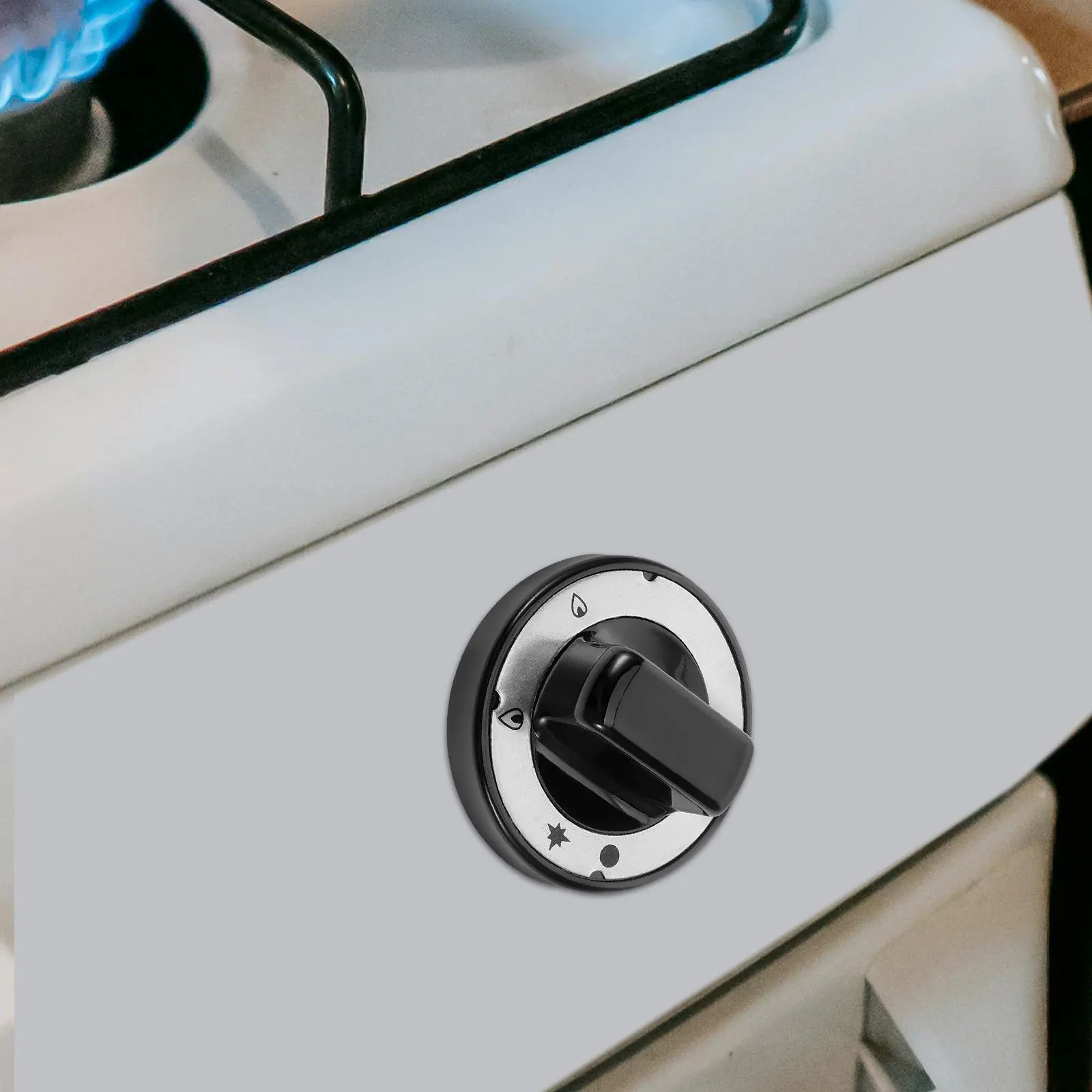 2Pcs Sleek Modern Stove Knobs Universal Fit Heat Resistant ABS for Gas Cooktop Oven Range Commercial Kitchen Accessories