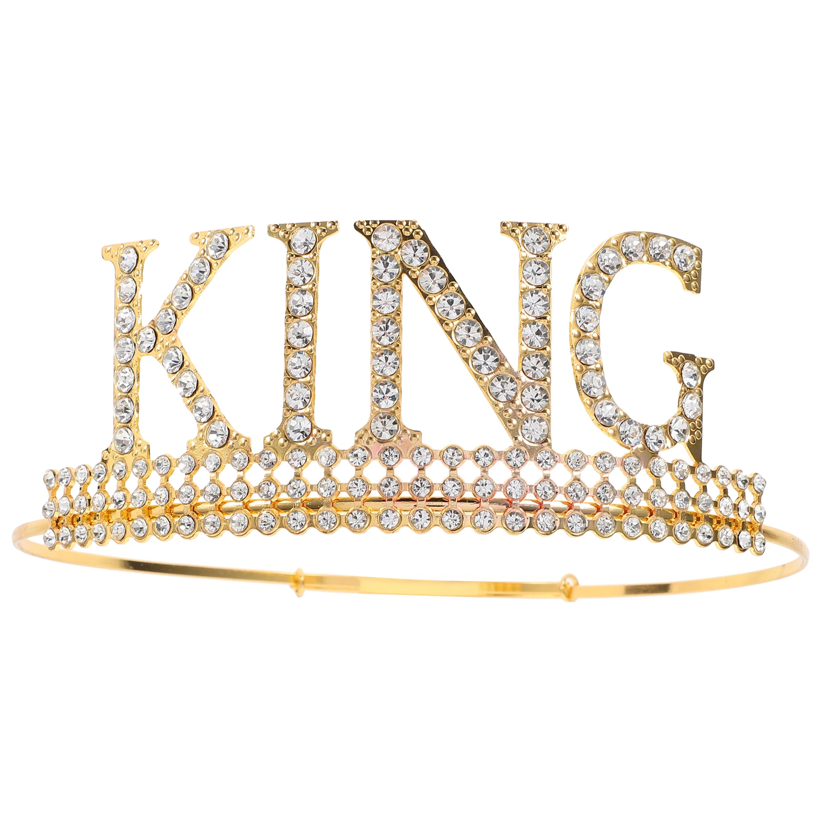

KING Crown Plastic Diamond for Men Boy Birthday Cosplay Stage Banquet Vintage Elegant Comfortable