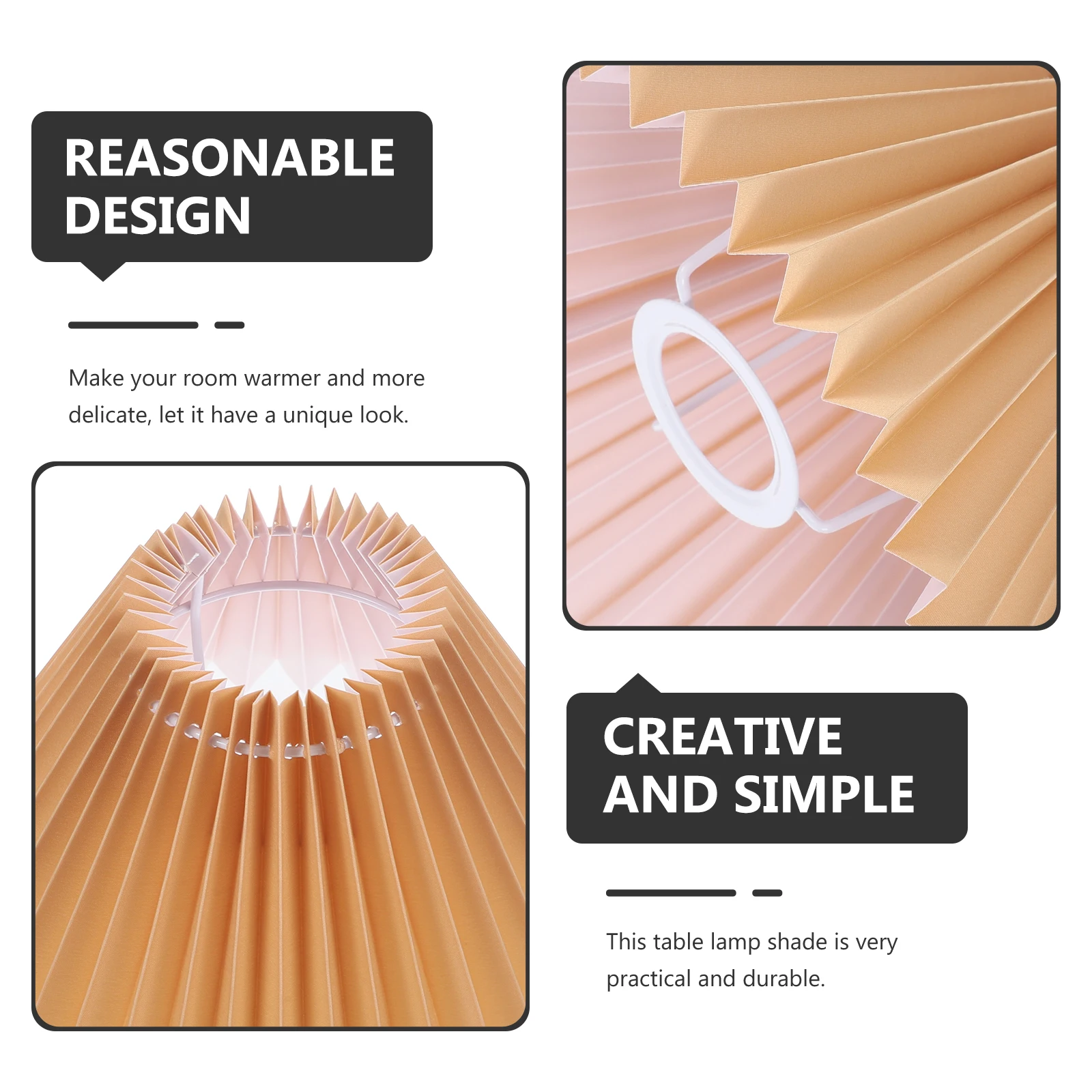 

Pleated Shade Modern Table Lamp Cover For Bedroom Replacement Light Shade Bedside Lampshade Desk Lampshades Indoor Lamp