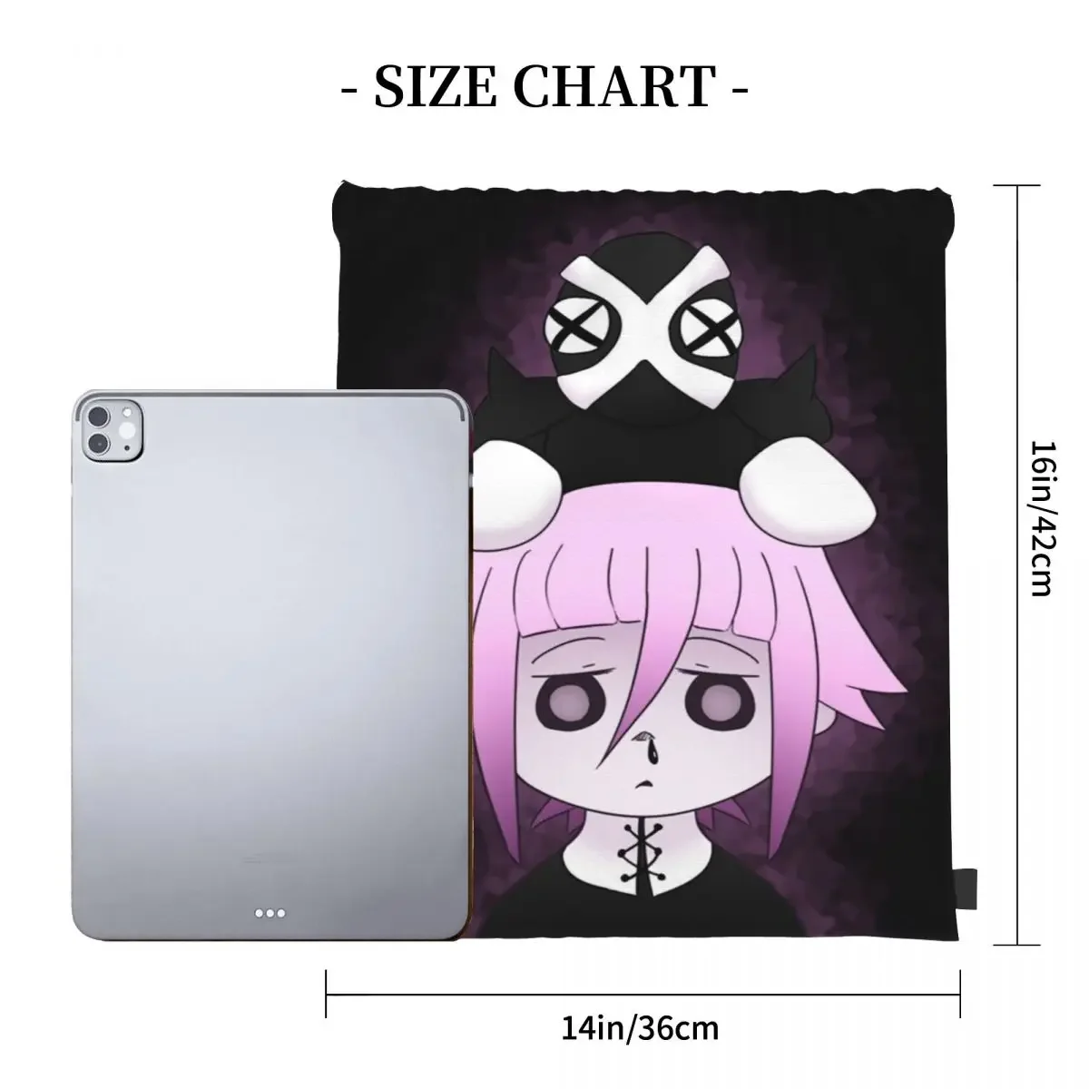 Crona And Ragnarok Soul Eater Backpacks Drawstring Bags Drawstring Bundle Pocket Storage Bag BookBag For Man Woman School