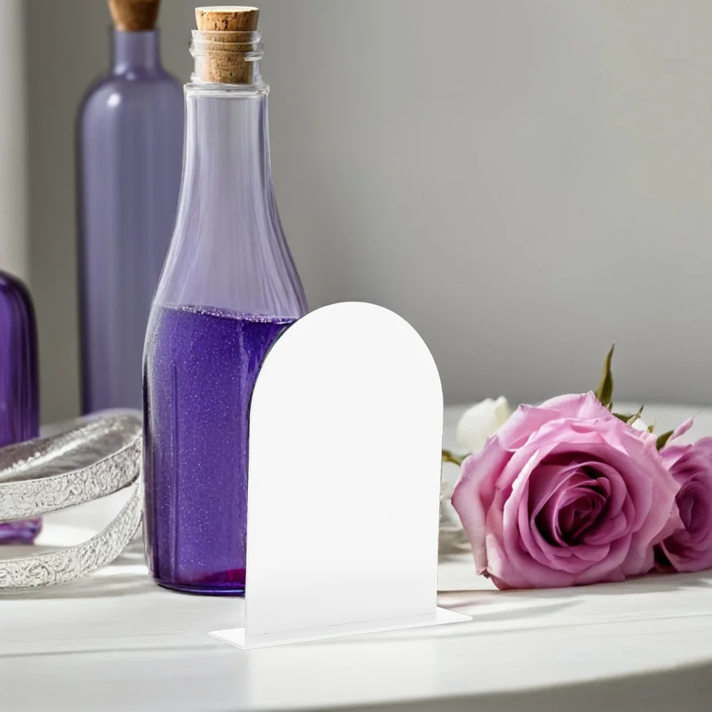 

3pcs Acrylic Arch Table Place Cards Elegant Wedding Seat Signs Blank Diy Name Table Number Holders Reusable Transparent Durable