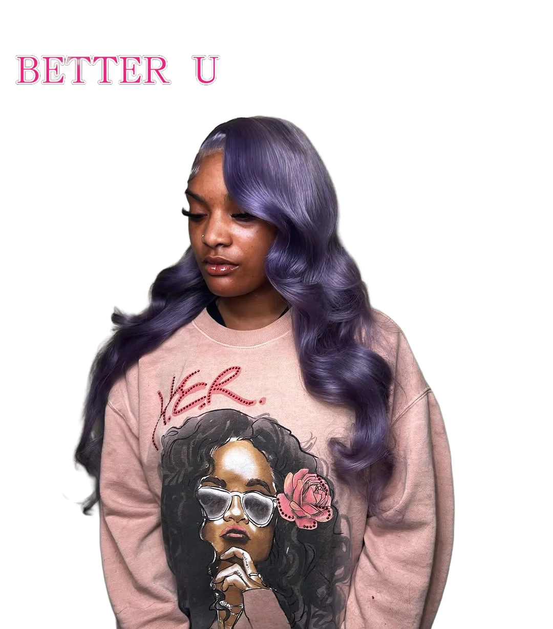 

Dark Ash Purple Human Hair Wigs Colored 13x6 Lace Front Human Hair Wig Body Wave Pre Plucked Brazilian Lace Front Wig For Women