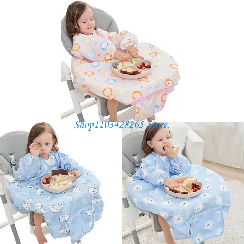 

Продяга с длинным рукавом нагрудник для малышей для детей Водонепроницаемы