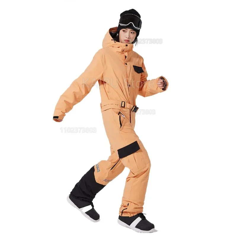 

One-piece ski suit men's women's winter outdoor windproof waterproof warm ski suit snowboard snowboard ski jacket