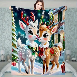 

Soft flannel blanket, suitable for home, office, camping. An excellent choice for Halloween, Thanksgiving and Christmas gifts.