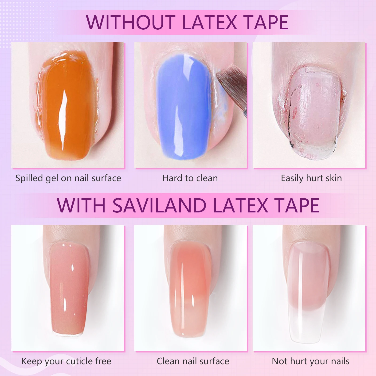 SAVILAND 15ML Nail Peel Off Liquid Anti-Overflow Glue Edge Latex Tape Peel Off Cuticle Guard Nails Finger Lacquer Protector