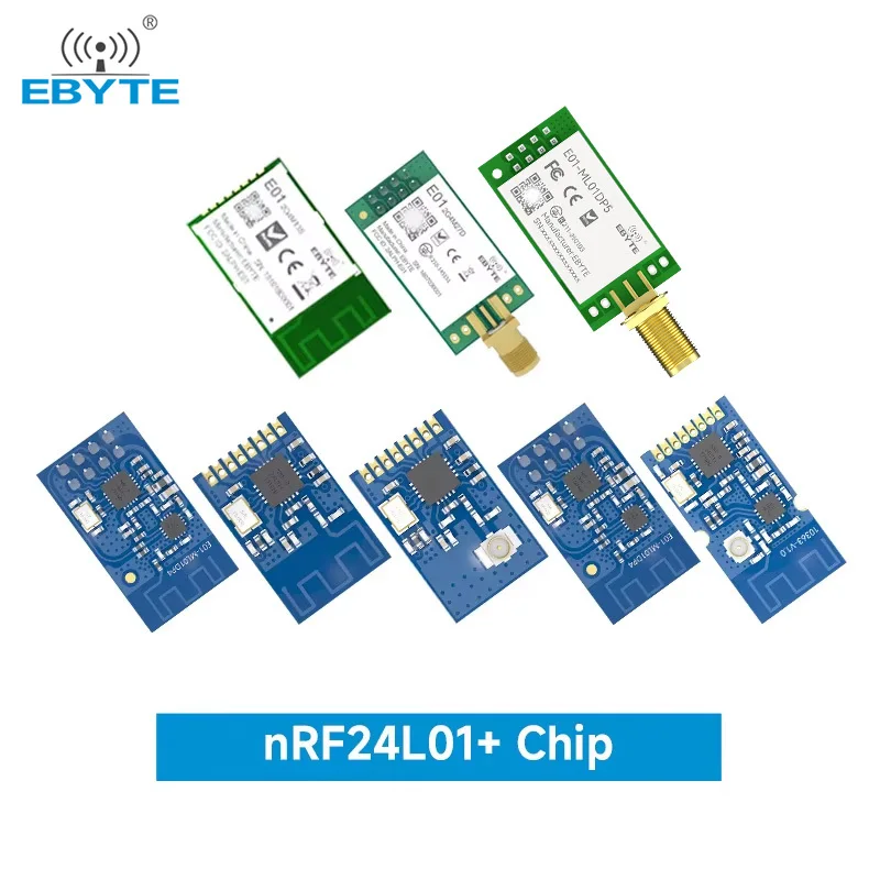 

nRF24L01 nRF24L01P 2.4GHz PA LNA 20dBm Wireless Module SPI Antenna SMA-K Transceiver Receiver Tansmitter EBYTE E01 Series