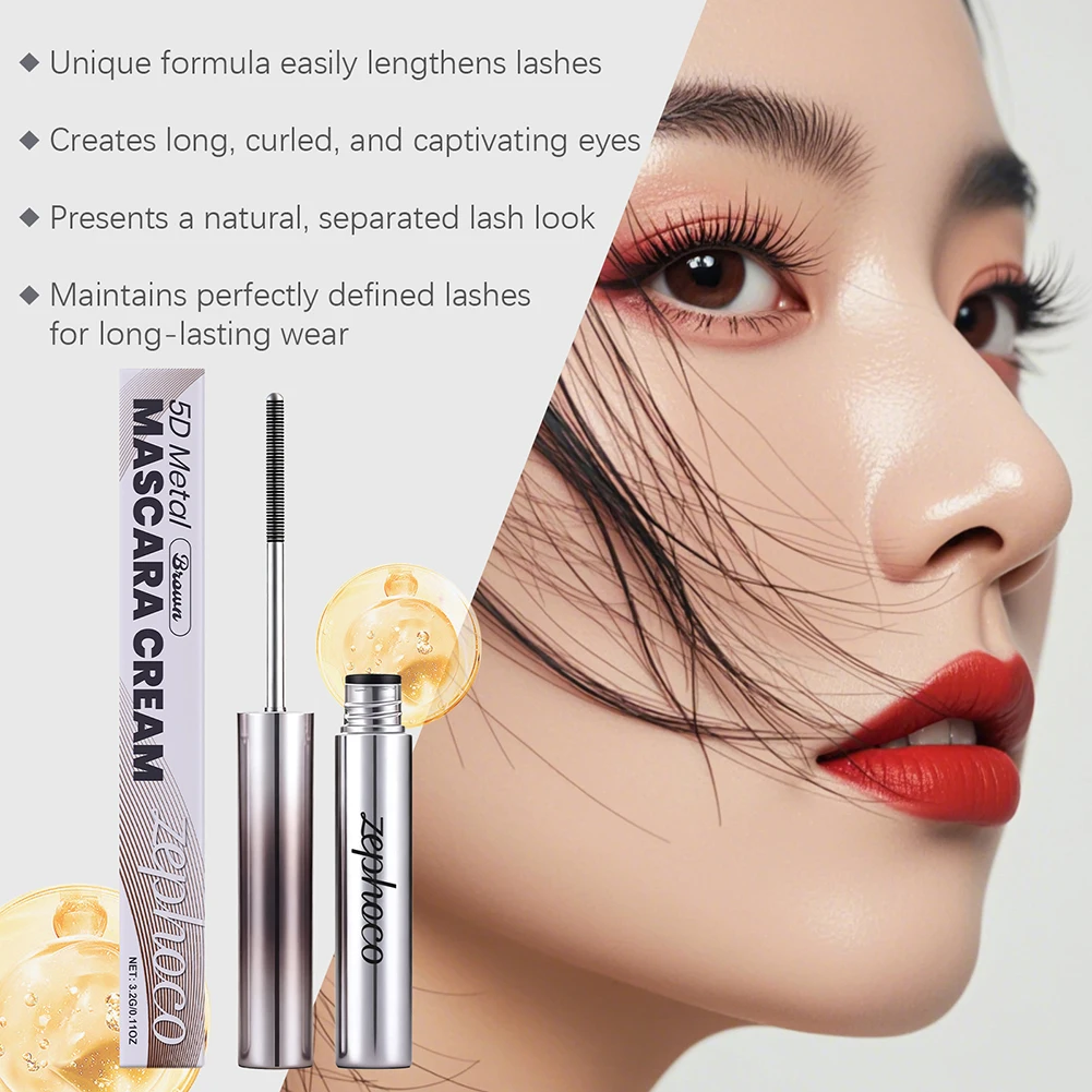 Curling Volumizing Mascara Long Lightweight Natural Hold Mascaras Lasting Smudge Proof Defines Define Aesthetic Visual Effects