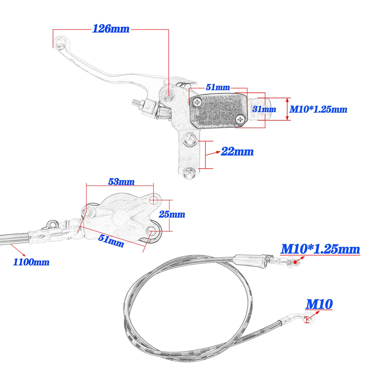 Maître-cylindre d'embrayage hydraulique de moto, pour KTM EXC EXC-F SX SX-F XC XC-W XCF-W XC-F TPI 6 jours 125 150 250 350 450 500