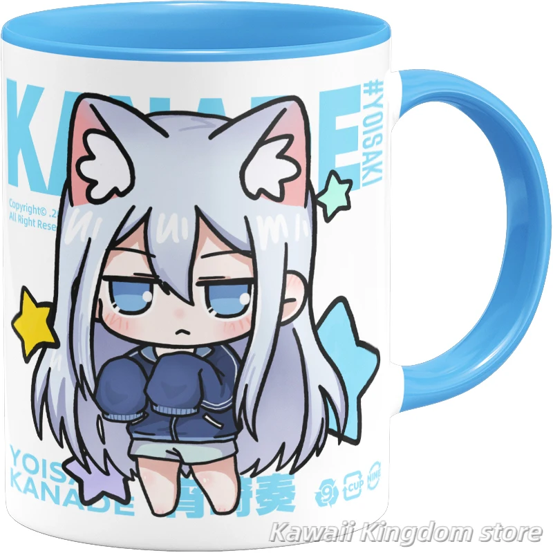 YOISAKI KANADE أنيمي تأثيري Q إصدارات الشكل كوب سيراميك الكرتون السيراميك أكواب المياه الزجاج علامة الكؤوس هدية عيد الميلاد