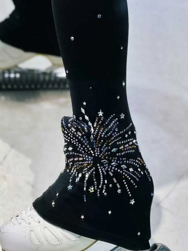 Figure skating pants, plush, suitable for figure skating training, performance, and competitions