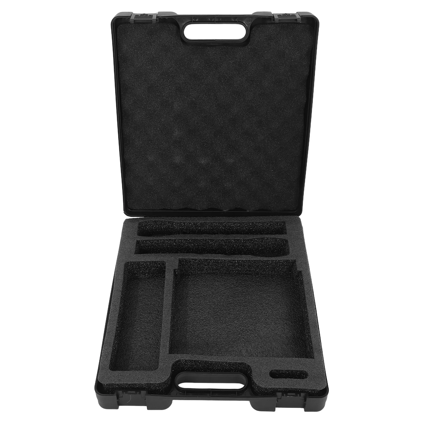 Hard Plastic Microphone Carrying Case Portable Handheld Condenser Mic Storage Box Shockproof Layer Large Capacity Outdoor Use