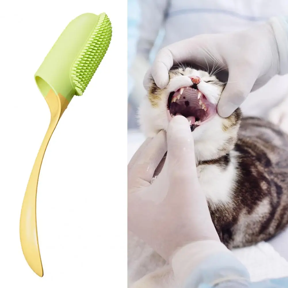 Pet Finger Toothbrush Soft Bristles One-finger Operation Comfortable Grip Teeth Care Dog Cat Cleaning Brush For Daily Use Comb