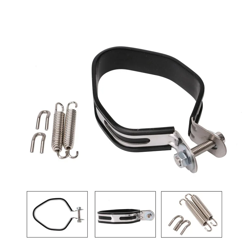 Slip on Strap Bracket Motorcycle Exhaust Muffler Hanger Hanging Clamp