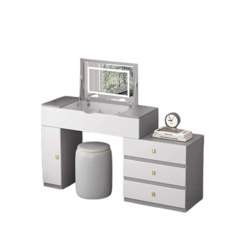 Modern European Dressing Table Console Minimalist Organizer Beauty Vanity Table Light Luxury Service Comoda Pra Quarto Furniture