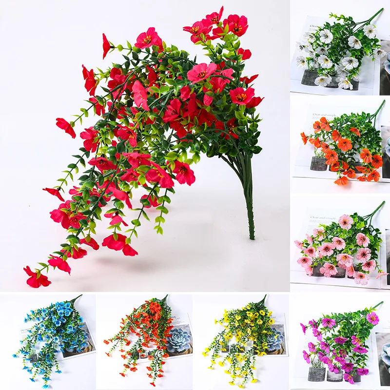 

Simulated Bouquet High-End Wedding Eucalyptus Branch Long Wall Mounted Home Decoration Shop Window Display Green Plants Props