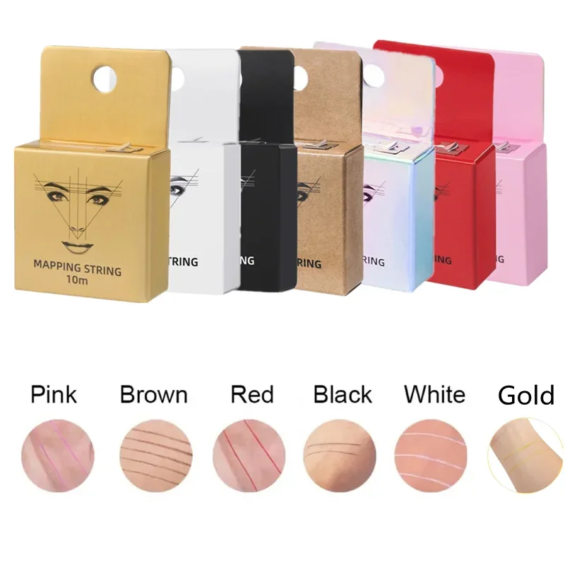 

10-метровая микроблейдинг, картографирование татуировки, предварительно чернила, линия для окрашивания бровей, полуперманентное позиционирование, инструменты для измерения нити