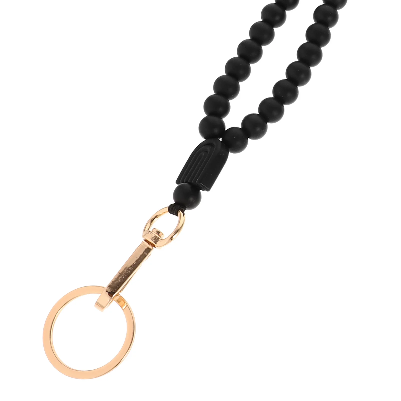 Cordão frisado para crachás de identificação, material de silicone à prova d'água, alça de pescoço anti-perda para funcionários, estudantes, nome, suporte de crachá portátil