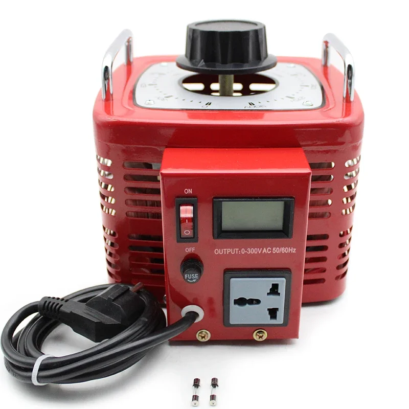 Regulador de voltaje de transformador Variable Variac, 500W, 0,5 KW, 220V, monofásico, ajustable, fuente de alimentación reguladora de CA de 0-300V