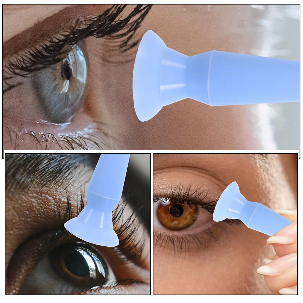 1Set Eyeball Protective Cover Silicone Ultra-Thin Lightweight Non-Pressure Suction Cup Fit Secure Eye Shield for Comfortable