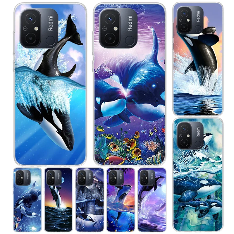 Sea Orcinus Orca Cover For Xiaomi Redmi 12 12C 10 10C 9 9C 9T 9A Phone Case 10A 8A 8 7A 7 6A 6 Pro K60 K20 K40 S2 Print Coque