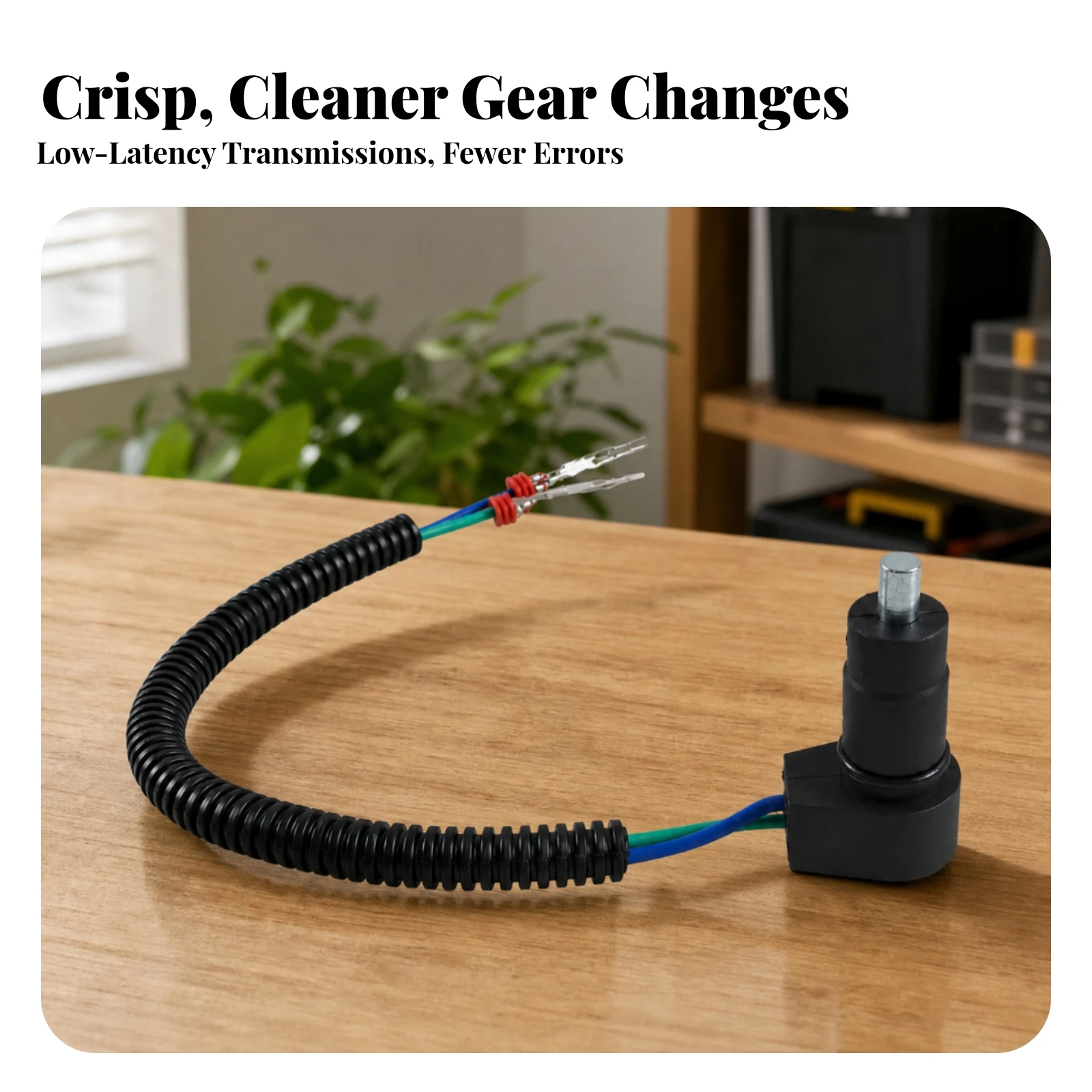 Automotive Transfer Case Sensor Long Service Life Transfer Case Sensor with Corrugated Cable Stable Durable for DIY Car Owners
