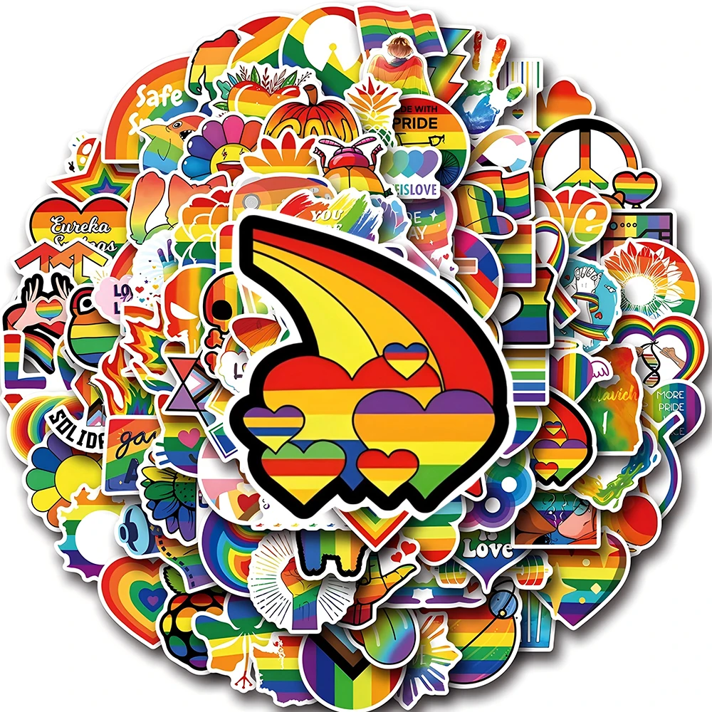10/30/50/100 قطعة الكرتون قوس قزح فخر موكب ملصقات مضحك LGBT مثلي الجنس الكتابة على الجدران الشارات الأمتعة الهاتف الغيتار لاصقة تزيين لعبة
