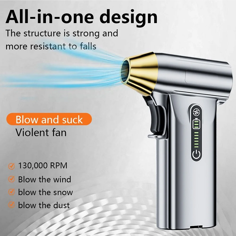 

130000RPM Industrial Fans Power Tool Wireless Hurricane Handheld Dust Blower Snow Blowing More Portable High