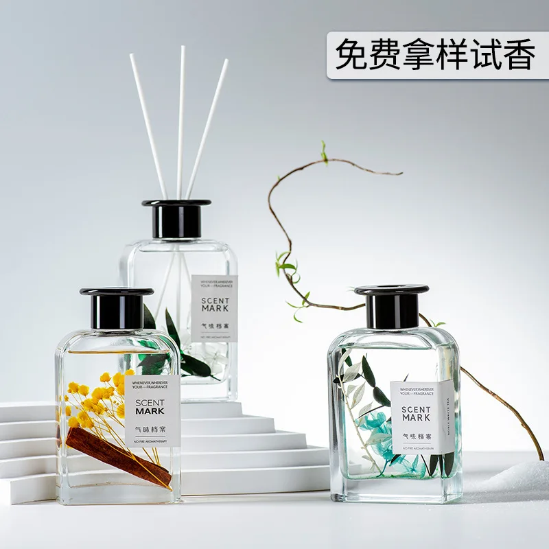 200ml Living Room Reed Diffuser Sets White Tea Bedroom Aromatherapy Jasmine Fresh Air Hotel Non-fire Essential Oil with Sticks