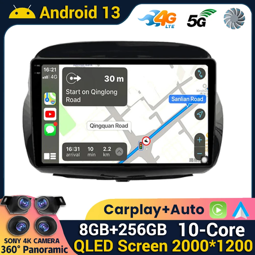 Android 13 Car Radio Multimedia Video Player, 10.1 ", Navegação GPS, Unidade Principal, Honda Edix FRV, 2004, 2005, 2006, 2007, 2008, 2009