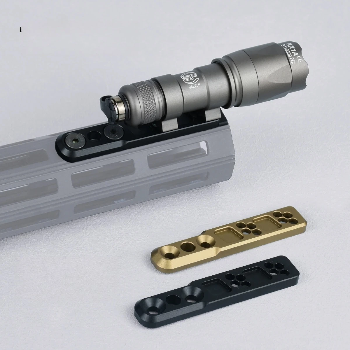 Taktische ARIS Serie Surefire M300 M600 Offset Scout Mount M-LK Keymod CNC SMR Schienenbasis Airsoft Taschenlampe Jagdzubehör – Detail 11