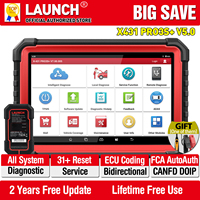 LAUNCH X431 pro3s+ Bi-Directional OBD2 Scan Tool Topology Map Full System Diagnose Tools 31+ Service ECU Coding CANFD FCA