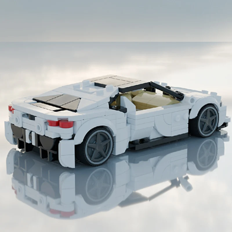 Snelheid Racewagen Model MOC Bouwstenen SF90 Hybride Supercar Modulaire Technologie Kinderen Vakantie Geschenken Monteren Speelgoed Pak