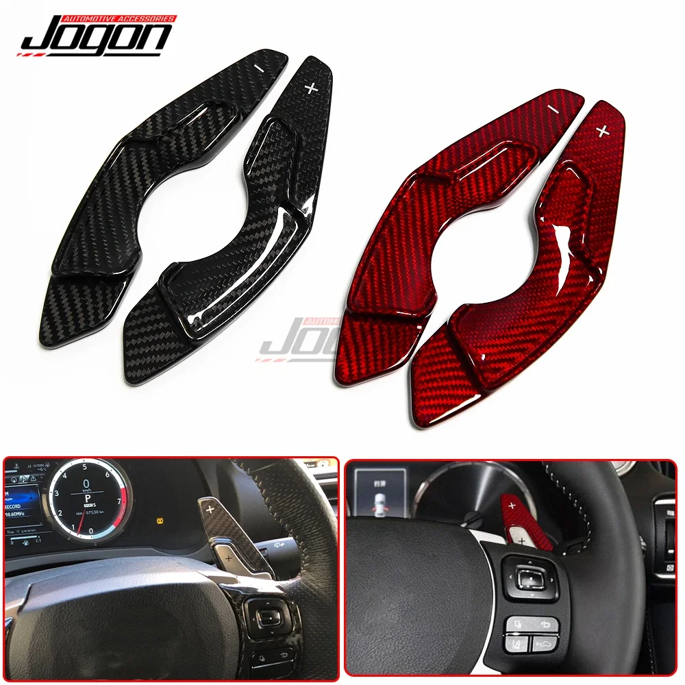 Carbon Fiber Car Steering Wheel Shifter Paddle Cover Trim Accessories For Lexus IS200 IS300 NX200t NX300t RC200t RC350 2014-2017